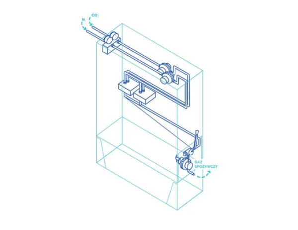 Mikser dla gazów spożywczych